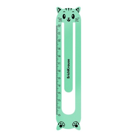 A set of 4 plastic bookmarks Erichkrause "Matt Pastel Bloom", figured, in a bag, mix-5