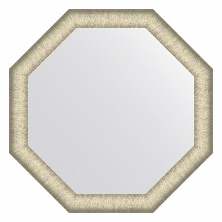 EvoFORM mirror in the baguette frame, 59 mm, 65x65 cm, brushed silver color