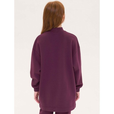 Sweatshirt for girls, height 128 cm, burgundy color-3