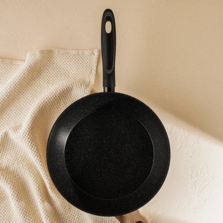 Aluminum pan with high side SL Home, D = 28 cm, h = 7.5 cm, anti -stick coating, induction, black color-3