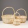A set of wicker baskets, willow, 3 pcs., Light brown
