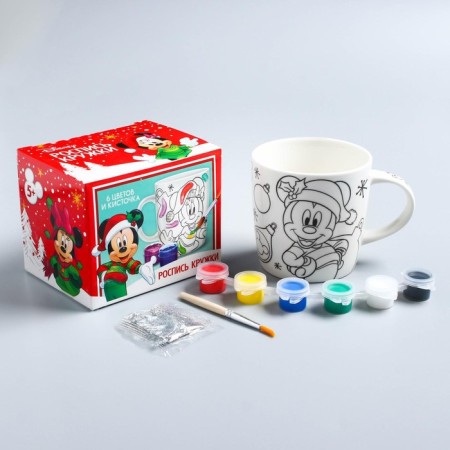 Mug for painting, 250 ml "New Year!", Mickey Mouse and his friends-2