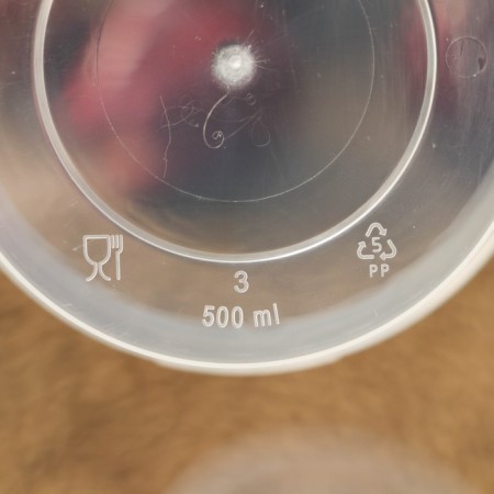 A plastic disposable bucket with a lid, 500 ml, d = 10.9 cm, a height of 8 cm is transparent, 500 pcs/units.-3