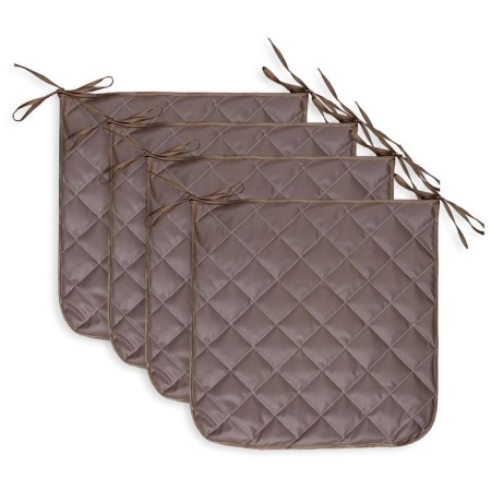 Pillow for a chair escar, size 40x40 cm, 4 pcs, brown color