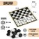 Checkers, 24 pcs, d-3 cm, h-0.9 cm, vinyl field 30 x 30 cm, in a tube