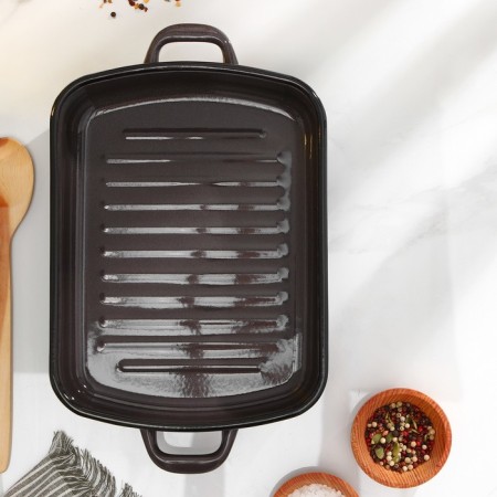 A baking sheet with a lid, 3 l, d = 7 cm, brown color-2