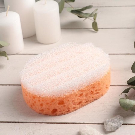 Body sponge massage “Emotion”, 13 × 8.5 × 5 cm cm, color mix