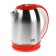 Electric kettle Homestar HS-1054, metal, 2.3 l, 1500 watts, silver-red