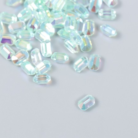 Decor for creativity Plastic "Executed Crystal" set of 60 pcs turquoise 0.8x0.6 cm