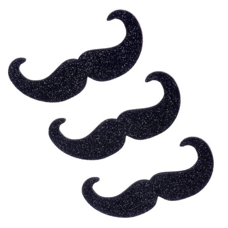 Poiro carnival mustache, adhesive, set 3 pieces-1