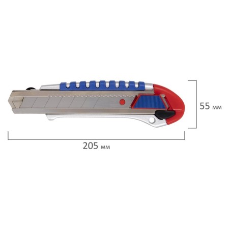 Universal knife Brauberg Professional, metal case, autofixer, 25 mm-4