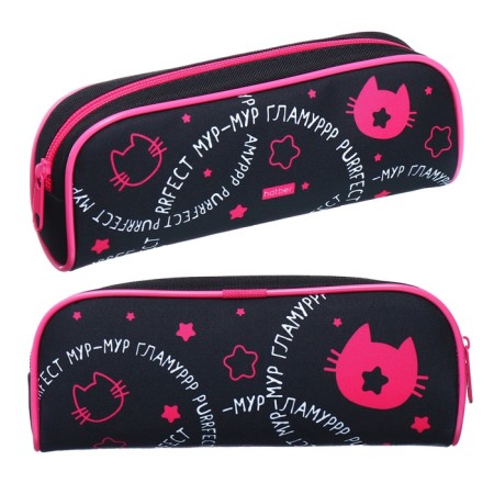 Penal soft, 1 department, 80 x 210 x 40 mm, voluminous, Hatber, Moore-Lamur, Black/Pink NPK_65214