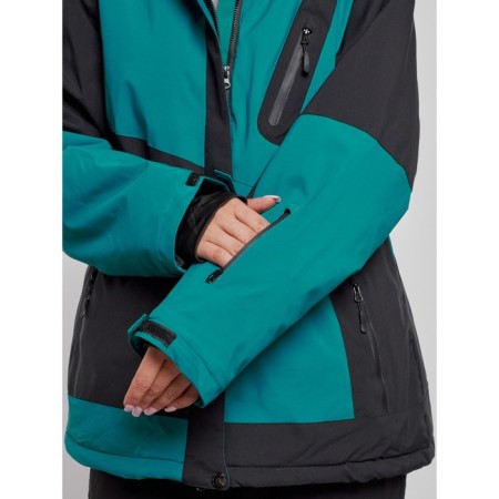 Ski costume female winter, size 52, dark green color-5