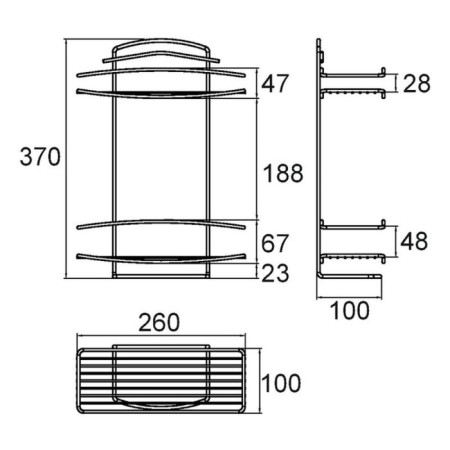 Bunk regiment Milardo, straight, steel wire-3