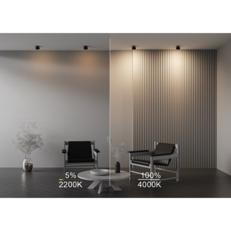 Built-in lamp Technical DL024-12W-DTW-B ONDA, 85x85x66 mm, LED, 12W, 640LM, black color black-9