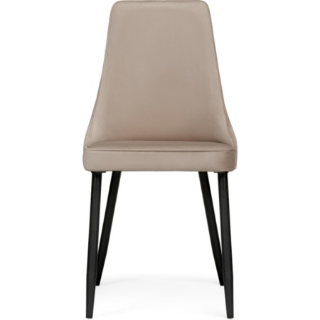 Stol on a metal frame Lana metal/velor, black/beige 57x50x99 cm-1