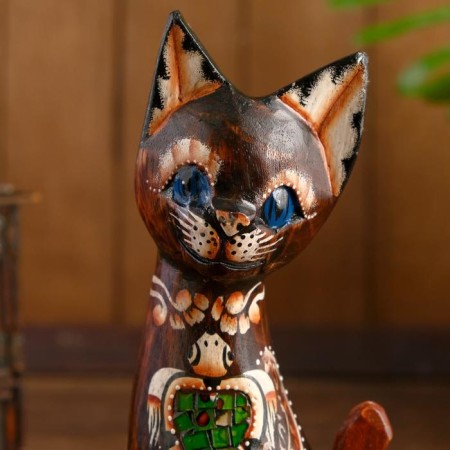 Interior souvenir "Cat with a turtle" 30 cm-5