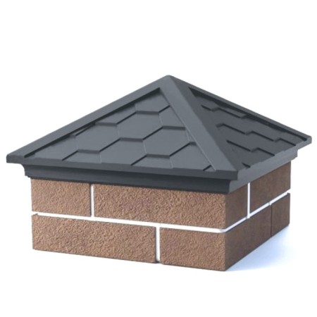 PPK cap to a column column, 2 × 2 bricks, 53.5 × 53.5 × 4.3 cm, graphite, “flexible tile”