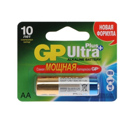 Battery Alkalin GP Ultra Plus, AA, LR6-1BL, 1.5V, blister, 1 pc.