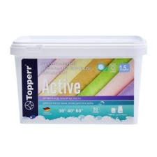 Topperr Active washing powder, for light fabrics, concentrate, 1.5 kg