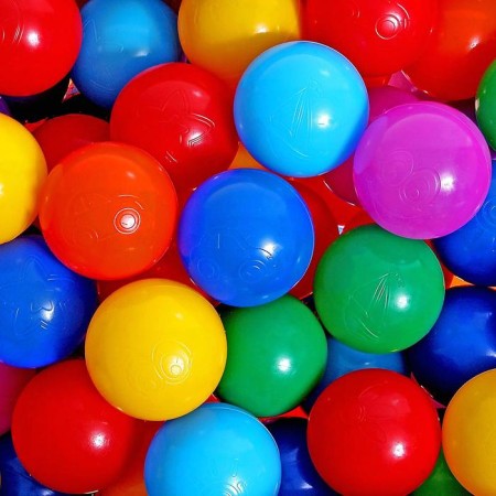 Balls for a dry pool with a pattern, ball diameter 7.5 cm, set 150 pieces, multi -colored-12