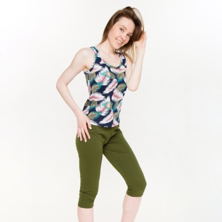 Female set (T -shirt, Bridges), Khaki color, size 44-2