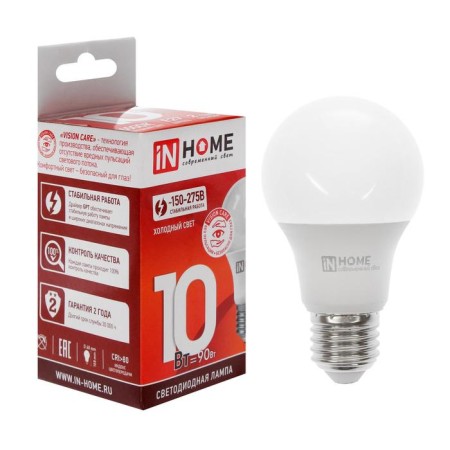 LED lamp In Home LED-A60-VC, E27, 10 W, 230 V, 6500 K, 950 lm-5