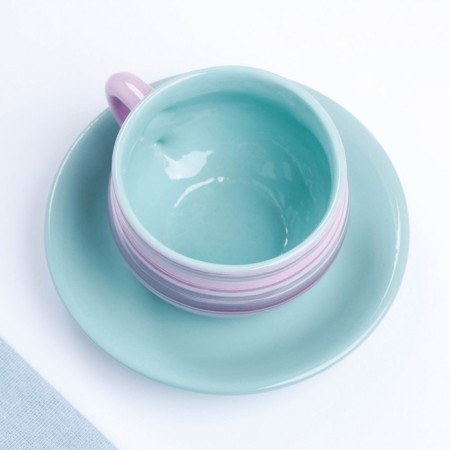 Tea couple "Borisovskaya" 0.25l / 9x6cm + saucer 15cm, lavender-1