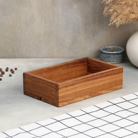 Opener-organized kitchen ADELICA, 2B1, with a department for tea and spices, 21 × 12 × 5.5 cm, oak-3