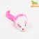Toy for cats "Small Mouse" two -tone, 5 cm, white/pink