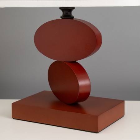Table lamp "Claud" 1x40W E27 red walnut 12x24.8x38cm-4