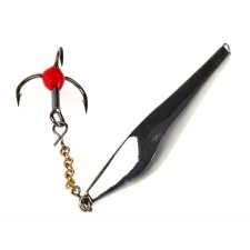 Vertical Winter Lucky John Double Blade with a chain and a tee, 6.5 cm sg blister