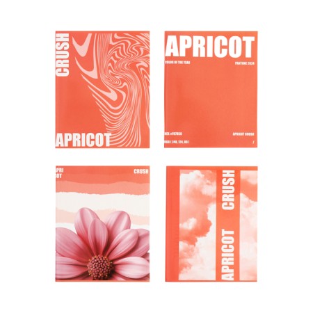 A notebook of 96 sheets in a cage, calligrata "Apricot Crush", cover coated cardboard, twin-lak, offset block, mix