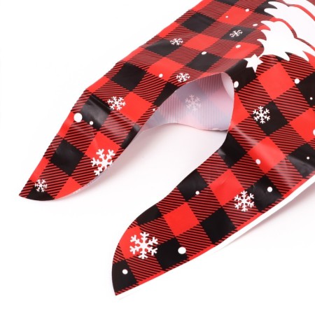 Polyethylene gift package with ears "Red Cage", 13 x 23 cm-6