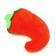 A toy for dogs "Chili pepper" with a squeak, 11 cm, red
