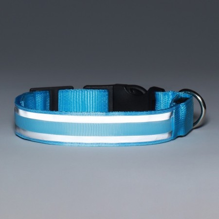 Collar with backlight double strip size L, Osh 45-52 x 2.5 cm 3 glow glow mode-10