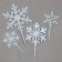 Set for decorating the cake "Snowflakes", 4 pcs., Silver color