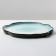 Poramine ceramic uneven edge "Blue", 27 cm, blue color