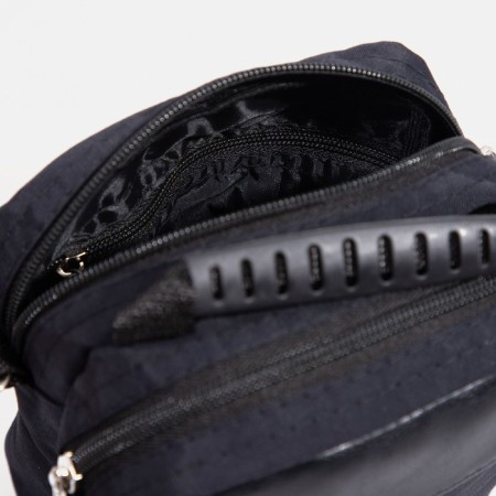 Male bag on lightning, rise, long belt, black color-6