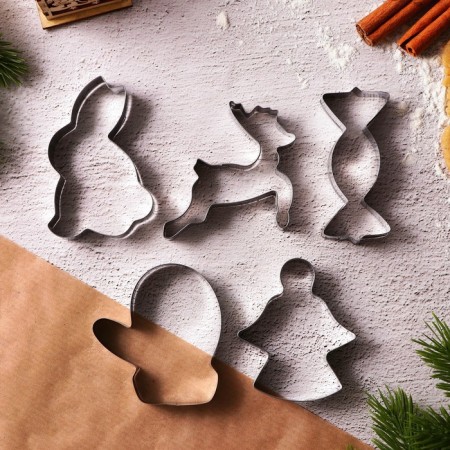 New Year. A set of cookies "winter taste", metal, 10 pcs-5