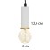 Drog chandelier 4he27 40w Black/Beloma Gold 80x7x15-200cm