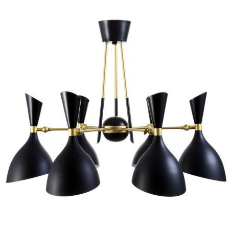 Basteoni chandelier 6he14 40W black and gold 70x70x54 cm Bayerlux-3