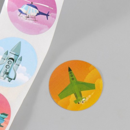 Stick Paper "Aviation" d = 2.5 cm 252 pcs in roll-2