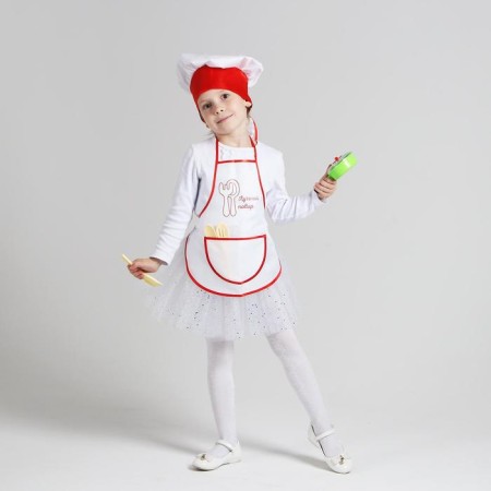 Carnival set "Cooking with dishes", apron, cap, dishes, p. 28-30, growth 98-116 cm-1