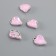 Decor for creativity metal, rhinestones "heart" pink 1.6x1.4 cm