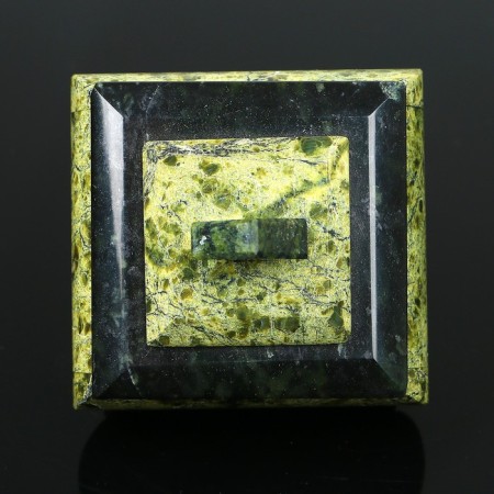 Casket "Larchik", 8x8x7 cm, natural stone, coil-3