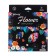 Pencils 24 colors in a cardboard box, hexagonal, wooden, flowers on a black mix