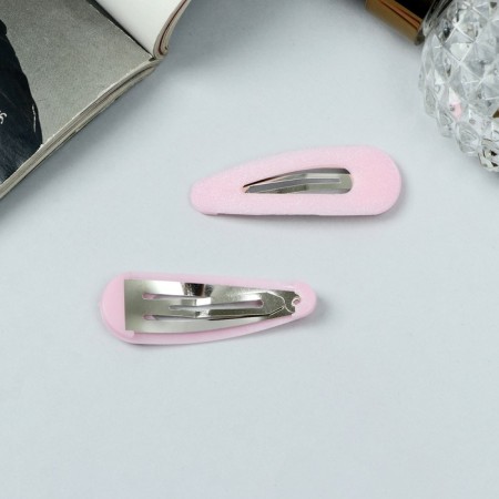 Invisibility for hair "Adeli" (set 2 pcs) shine of classic, 5 cm, pink-2