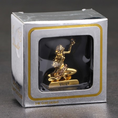 Сувенир знак зодиака "Дева", с кристаллами, 3х4х1,5 см-3