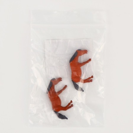 Miniature Puppet "Horse", set 2 pcs., Size 1 pc. - 4.5 × 2.5 × 1 cm, brown color-5